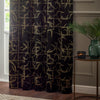 Bamboo Jacquard Room Darkening Eyelet Curtains Black