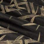Bamboo Jacquard Room Darkening Eyelet Curtains Black