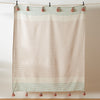 furn. Banda Tasselled Throw in Mint/Pink