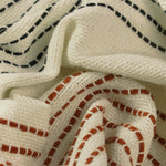 furn. Banda Tasselled Throw in Pecan/Black