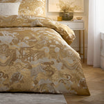 Baransu Jacquard Duvet Cover Set Gold