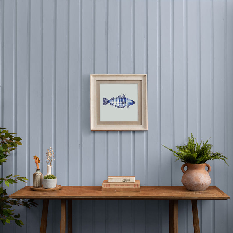 Voyage Maison Barbeau Framed Print in Birch/Cobalt