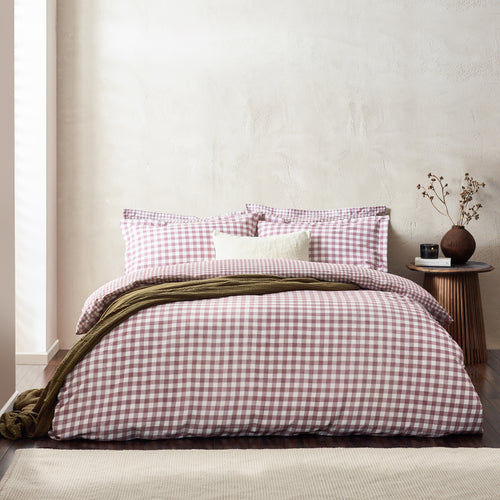 Check Purple Bedding - Barton Check Reversible Duvet Cover Set Berry Yard