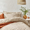 Check Beige Bedding - Barton Check Reversible Duvet Cover Set Biscuit Yard