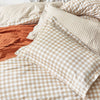 Check Beige Bedding - Barton Check Reversible Duvet Cover Set Biscuit Yard