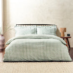 Check Green Bedding - Barton Check Reversible Duvet Cover Set Forest Yard