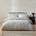 Check Grey Bedding - Barton Check Reversible Duvet Cover Set Grey Yard