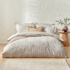 Check Beige Bedding - Barton Check Reversible Duvet Cover Set Natural Yard