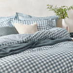 Check Blue Bedding - Barton Check Reversible Duvet Cover Set Navy Yard