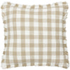 Check Beige Cushions - Barton Check Fringed Cushion Cover Natural Yard