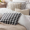 Check Beige Cushions - Barton Check Fringed Cushion Cover Natural Yard