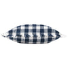 Check Blue Cushions - Barton Check Fringed Cushion Cover Navy Yard