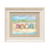 Abstract Blue Wall Art - Beach Hut  Framed Print Birch/Sunrise Voyage Maison