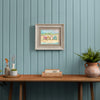 Abstract Blue Wall Art - Beach Hut  Framed Print Birch/Sunrise Voyage Maison