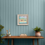 Abstract Blue Wall Art - Beach Hut  Framed Print Birch/Sunrise Voyage Maison