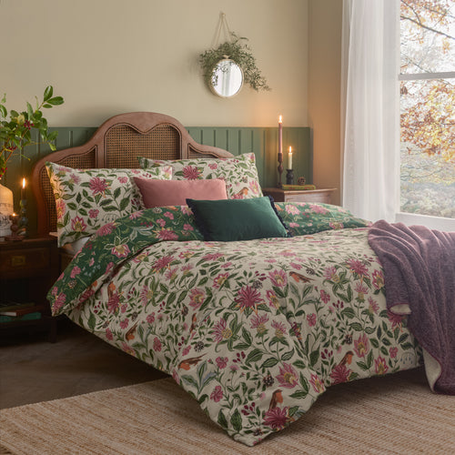 Floral Multi Bedding  - Beatrice Reversible Floral Duvet Cover Set Multicolour Wylder Nature