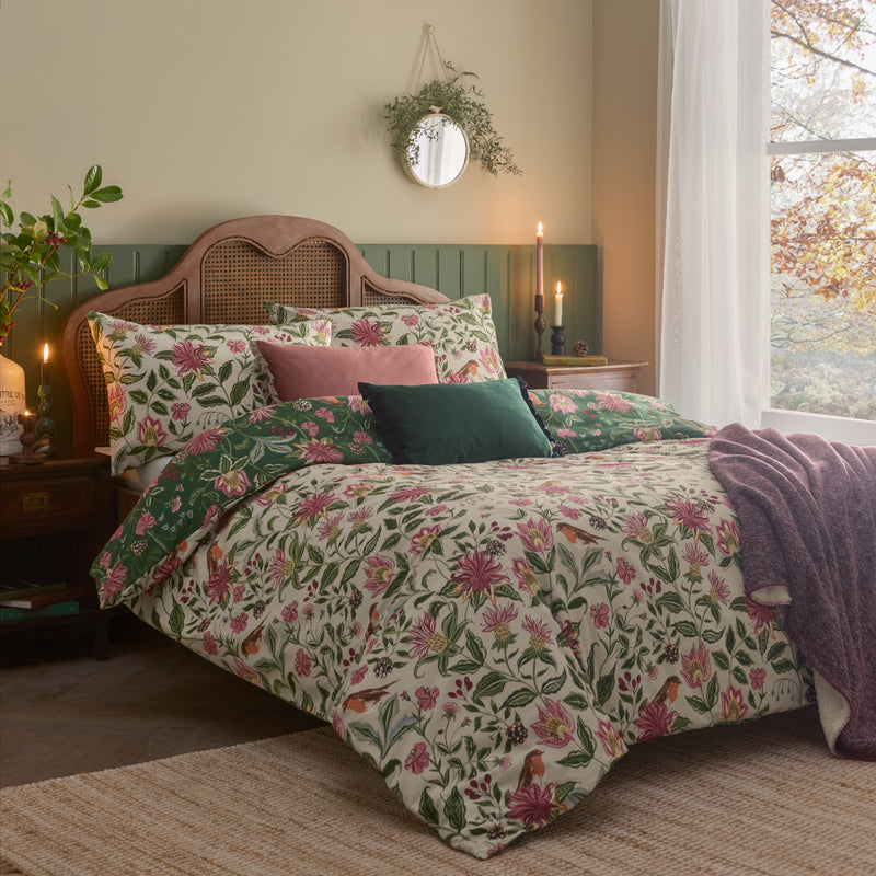 Floral Multi Bedding  - Beatrice Reversible Floral Duvet Cover Set Multicolour Wylder Nature