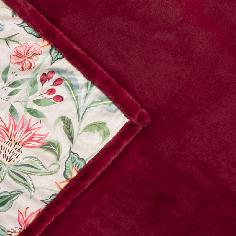Animal|Floral Multi Throws - Beatrice Printed Velvet Throw Multicolour Wylder