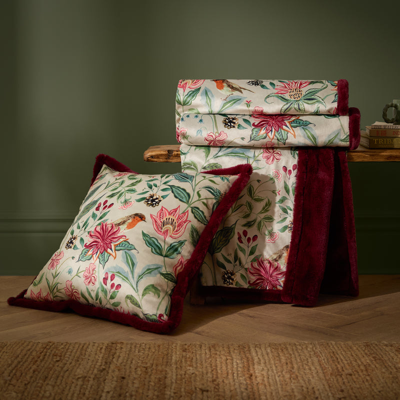 Animal Multi Throws - Beatrice Printed Velvet Throw Multicolour Wylder