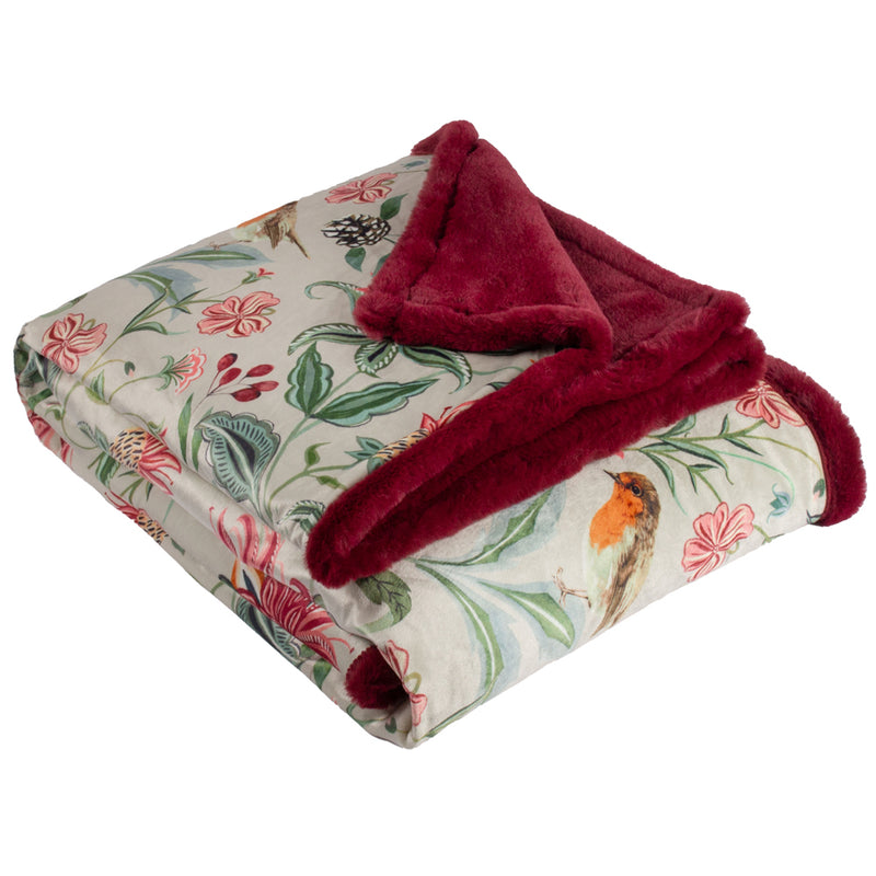 Animal|Floral Multi Throws - Beatrice Printed Velvet Throw Multicolour Wylder