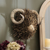 Beau Hand Crafted Ram Wooden Sculpture Brown