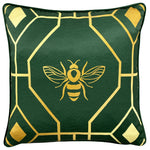 furn. Bee Deco Geometric Cushion Cover in Emerald