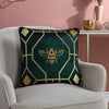 furn. Bee Deco Geometric Cushion Cover in Emerald