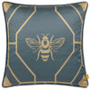 furn. Bee Deco Geometric Cushion Cover in French Blue