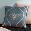 furn. Bee Deco Geometric Cushion Cover in French Blue