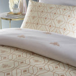 furn. Bee Deco Geometric Duvet Cover Set in Champagne