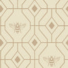 furn. Bee Deco Geometric Duvet Cover Set in Champagne