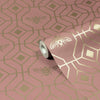 furn. Bee Deco Gold Foil Wallpaper Sample in Blush