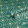 furn. Bee Deco Gold Foil Wallpaper Sample in Emerald