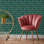 furn. Bee Deco Gold Foil Wallpaper in Emerald