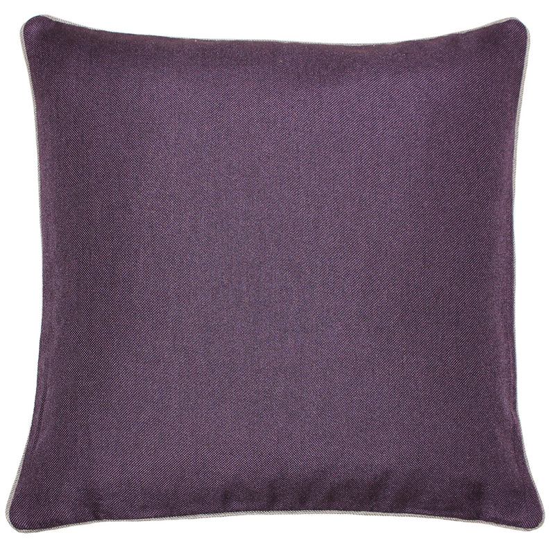 Paoletti Bellucci Piped Contrasting Trim Cushion Cover in Damson/Tobacco