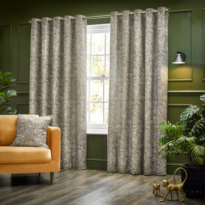 Wylder Bengal Eyelet Curtains in Linen