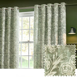 Wylder Bengal Eyelet Curtains in Sage