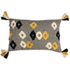 furn. Benji Tufted Cushion Cover in Black/Ochre