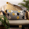 furn. Benji Tufted Cushion Cover in Black/Ochre