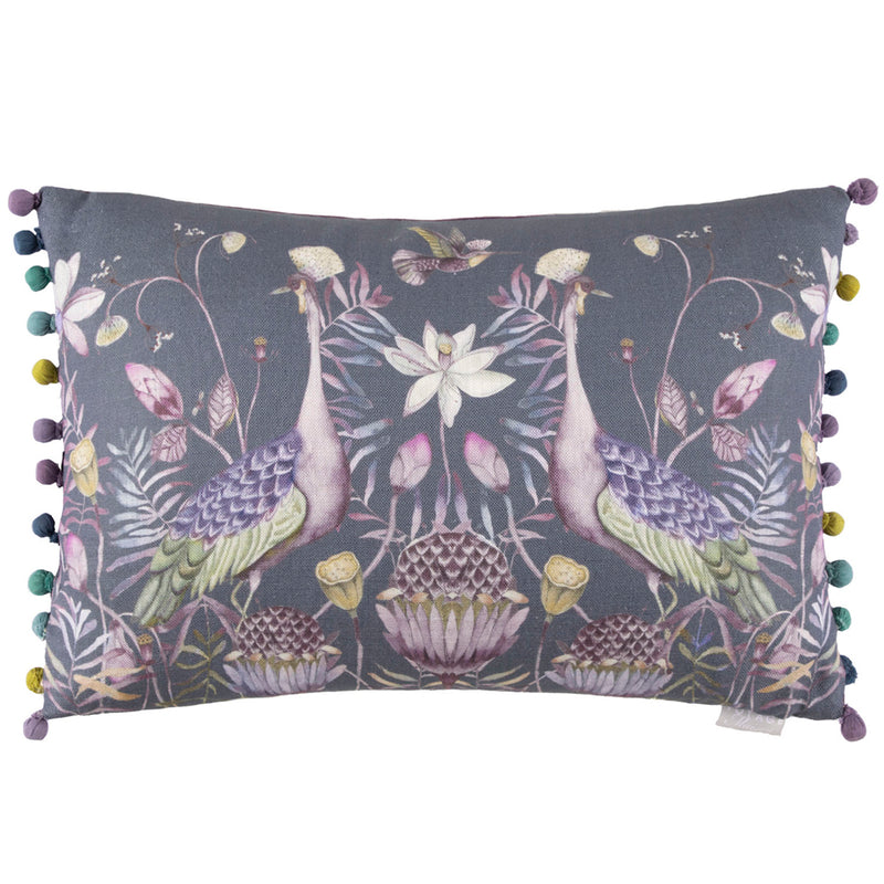 Animal Purple Cushions - Bennu Printed Cushion Cover Amethyst Voyage Maison