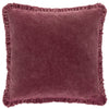 Plain Red Cushions - Bertie Washed Cotton Velvet Cushion Cover Burnt Red Yard