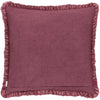 Plain Red Cushions - Bertie Washed Cotton Velvet Cushion Cover Burnt Red Yard