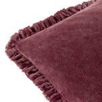 Plain Red Cushions - Bertie Washed Cotton Velvet Cushion Cover Burnt Red Yard