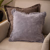 Plain Purple Cushions - Bertie Washed Cotton Velvet Cushion Cover Mauve Yard