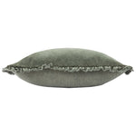 Yard Bertie Washed Cotton Velvet Cushion Cover in Moss