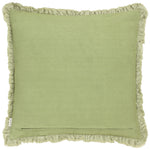 Plain Green Cushions - Bertie Washed Cotton Velvet Cushion Cover Sage Yard