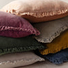 Plain Beige Cushions - Bertie Washed Cotton Velvet Cushion Cover Taupe Yard