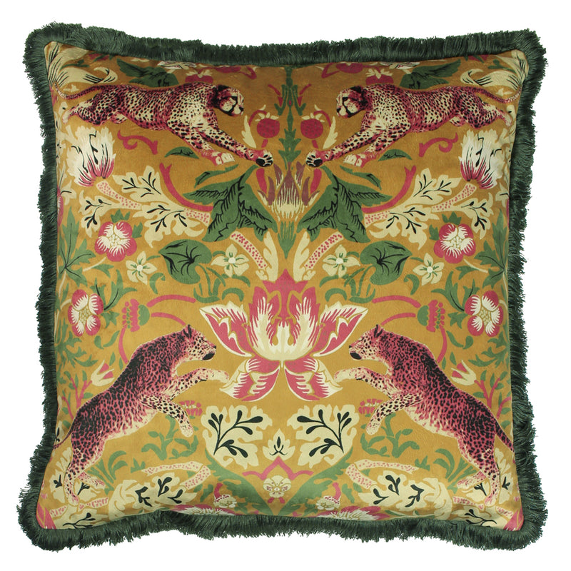 Paoletti Bexley Tropical Cushion Cover in Mustard