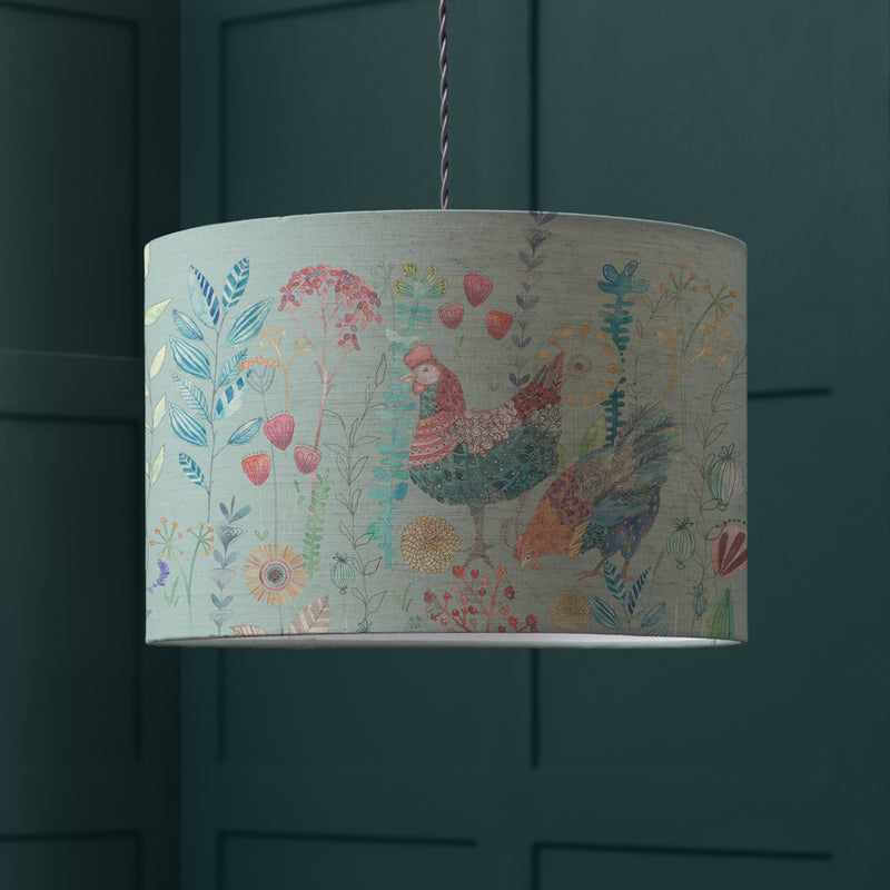 Voyage Maison Bilbury Flock Eva Lamp Shade in Robins Egg