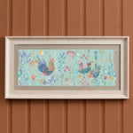 Voyage Maison Bilbury Flock Framed Print in Birch/Robins Egg